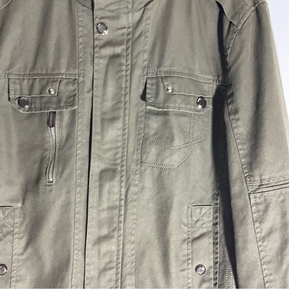 Wantdo Men’s Stand Collar Cotton Military Coat Army Green Five Pockets Size SM - Picture 11 of 16